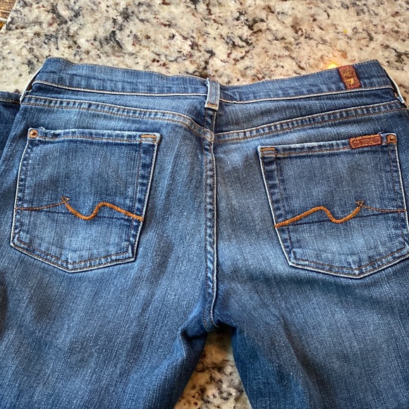 7 for all mankind low rise dark wash flare - Picture 5 of 7